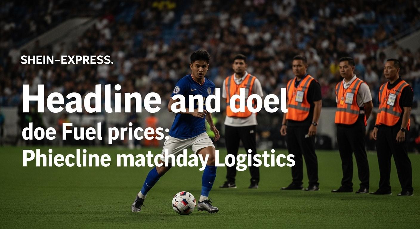 Philippine football stadium, team transport, and fuel-price context